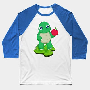 Turtle Apple Fruit Baseball T-Shirt